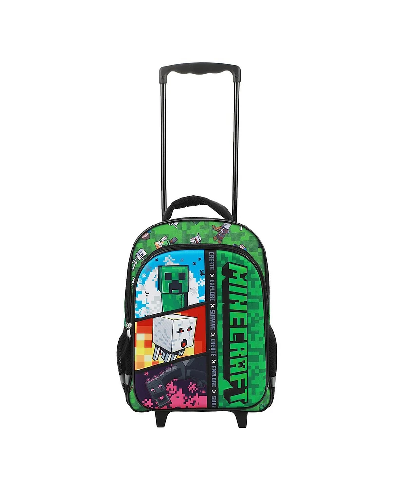 Minecraft Rolling 16” Backpack With Adjustable Handle