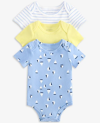 First Impressions Baby Boy Short-Sleeve Bodysuit, Pack of 3, Exclusively at Macy's