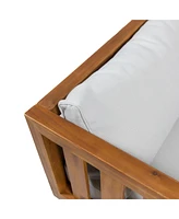 Stunning Acacia Wood Daybed with Water-Resistant Cushions