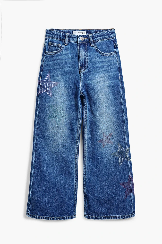 Desigual Girls Girls's Denim pants with stars