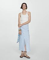 Mango Women's Printed Slit Skirt