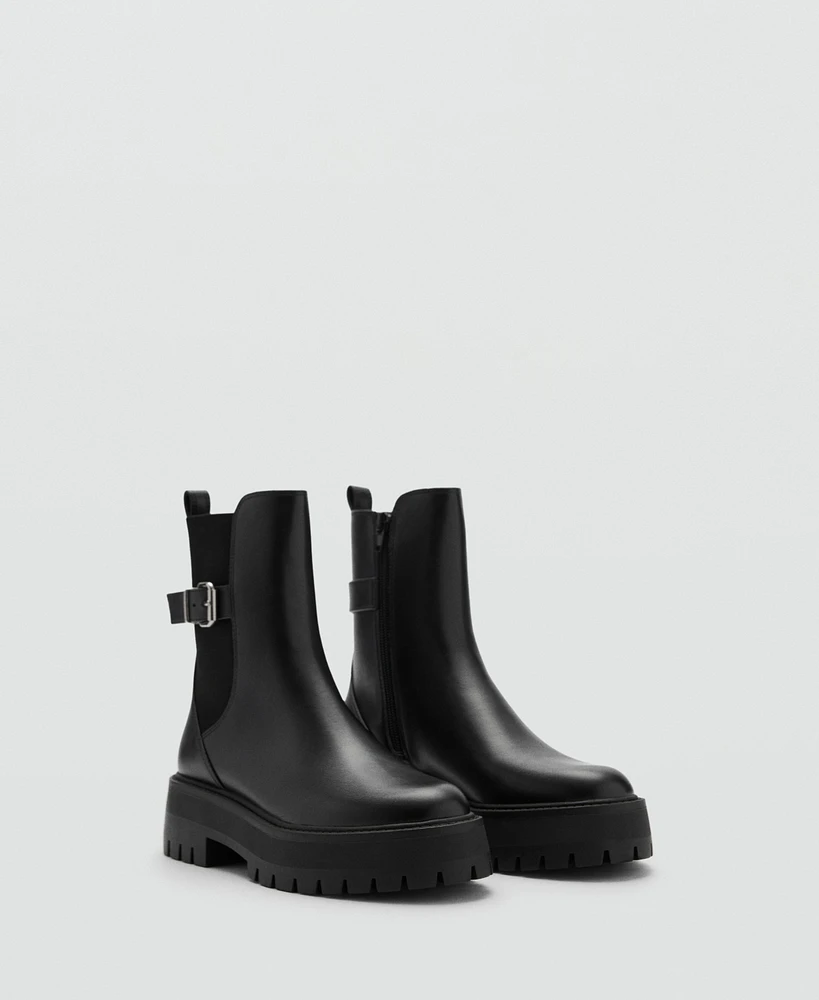 Mango Women's Buckled Chelsea Boots