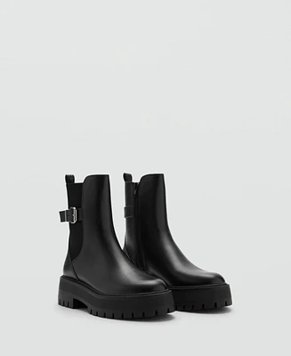 Mango Women's Buckled Chelsea Boots