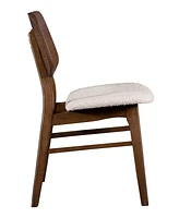 Furniture of America 2-Pc. Sandy Cove Boucle Fabric Padded Dining Chair Set