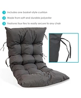 Outdoor Egg Chair Cushion Replacement - Cozy Polypropylene Fill - For Patio, Backyard, or Front Porch - Beige