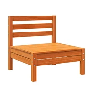 Patio Sofas Armless 2 pcs Wax Brown Solid Wood Pine
