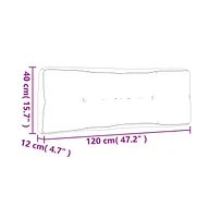 Pallet Cushion Taupe 47.2"x15.7"x4.7" Fabric