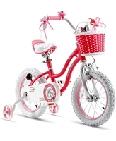 RoyalBaby Stargirl Childrens Outdoor Bicycle 12" with Training Wheels, Pink