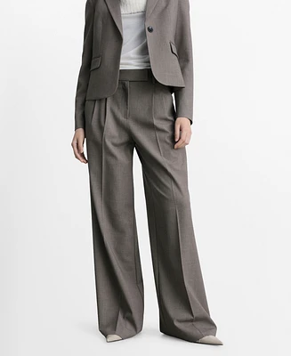 Mango Women's Wide Leg Suit Trousers