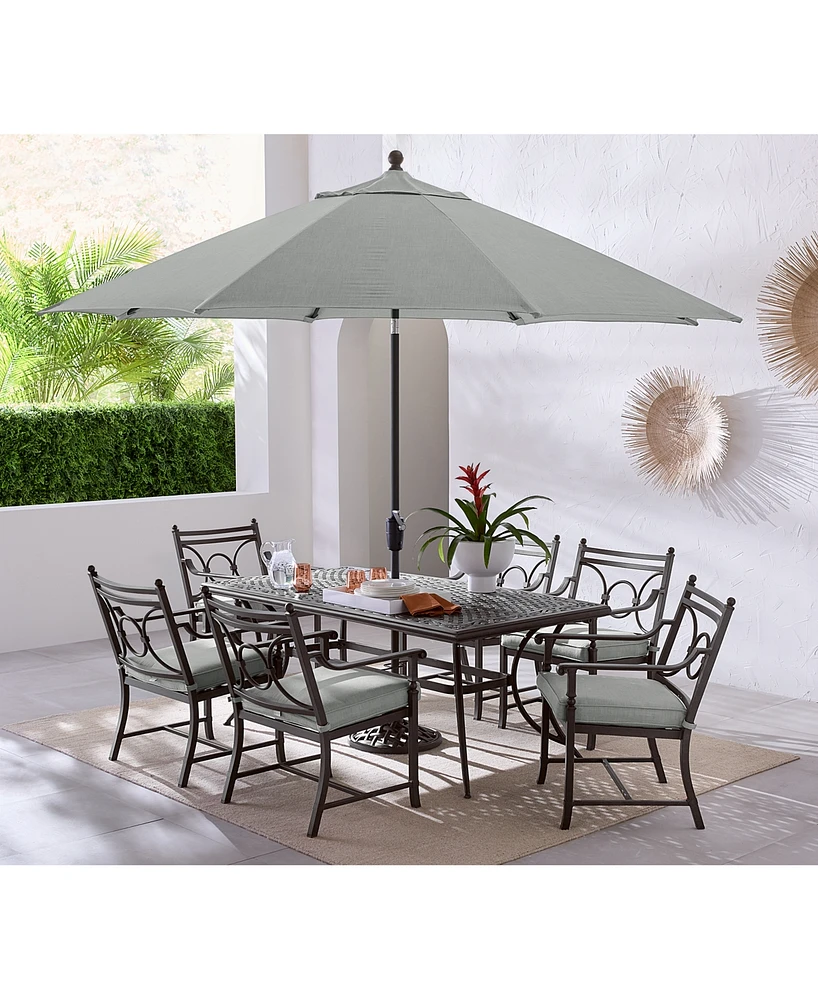 Wythburn Outdoor Dining 7pc Set (72x38" Table & 6 Scroll Chairs)
