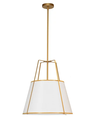 Dainolite 19.50" Metal Trapezoid Led Pendant