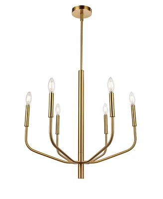 Dainolite 23.5" Metal Eleanor 6 Light Chandelier