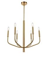 Dainolite 23.5" Metal Eleanor 6 Light Chandelier