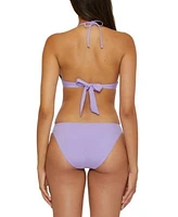 Becca Womens Fiesta Halter Bikini Top Side Tab Bottoms