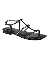 Marc Fisher Ltd Women's Maze Braided Caged Flat Sandals