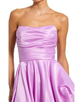 Women's Strapless Ruched Gown