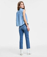 Levis Womens Gracen Sleeveless Blouse 725 High Rise Kick Flare Jeans