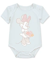 Disney Baby Girls Minnie Mouse Short-Sleeve Bodysuits, Set of 3