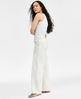 I.n.c. International Concepts Women's Zip-Front Wide-Leg Jeans, Exclusively at Macy's