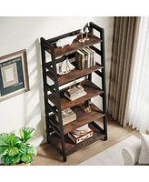 Tribesigns 5-Tier Bookshelf Modern Bookcase, 5 Shelf Ladder Book Storage Organizer for Living Room, Home Office
