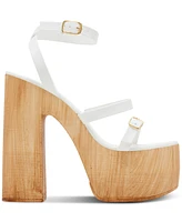 Steve Madden Lilia High Wooden Platform Dress Sandals