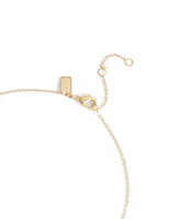 Coach Red Enamel Signature Cherry Cluster Pendant Necklace