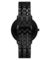 Mvmt Men's Legacy Slim Ionic Plated Black Stainless Steel Bracelet Watch, 42mm