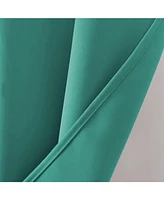 Kate Aurora 1 Piece Teal Room Darkening Grommet Top Window Curtain Panel