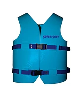 Trc Recreation Super Soft Medium Child Life Jacket Swim Safety Vest, Marina Blue