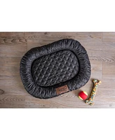 Bone Dry Border Cushion Quilted, Black, Xl-26x39