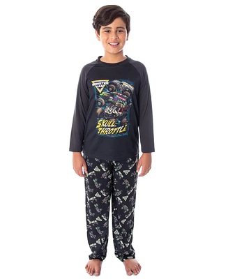 Monster Truck Boys' Skull Throttle Monster Jam Pajama Set