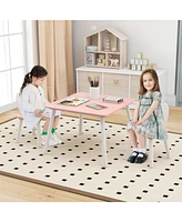 3 Pieces Kids Table and Chairs Set for Arts Crafts Snack Time