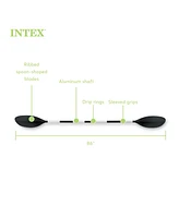 Intex 69629E 86" Lightweight Aluminum Double Oar Inflatable Kayak Paddle, Black