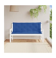 Garden Bench Cushions 2 pcs Blue 59.1"x19.7"x2.8" Oxford Fabric