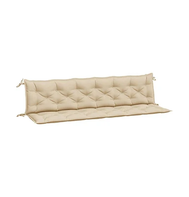 Garden Bench Cushions 2 pcs Beige 78.7"x19.7"x2.8" Oxford Fabric