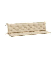 Garden Bench Cushions 2 pcs Beige 78.7"x19.7"x2.8" Oxford Fabric