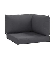 Pallet Cushions 3 pcs Melange Anthracite Fabric