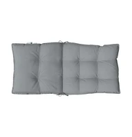 Lowback Chair Cushions 6 pcs Gray Oxford Fabric