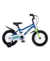 RoyalBaby Chipmunk 12" Toddler Kids Bike with Training Wheels & Bell, Blue