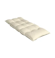 Highback Chair Cushions 4 pcs Cream Oxford Fabric