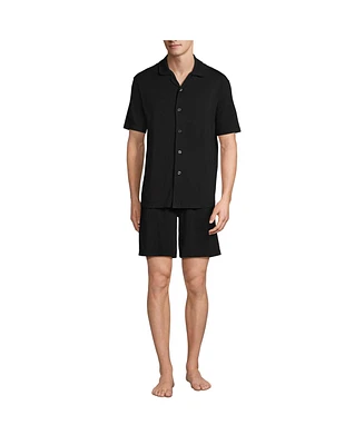 Lands' End Men's Short Sleeve Cooling Knit Pajama Set