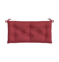 Garden Bench Cushions 2 pcs Wine Red 39.4"x19.7"x2.8" Oxford Fabric