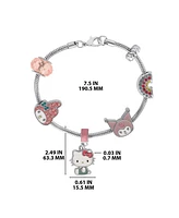 Sanrio Hello Kitty Charm Bracelet Hello Kitty, My Melody & Kuromi, Rainbow Beaded Bracelet