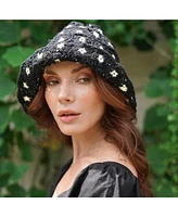 Flora Crochet Hat In Black