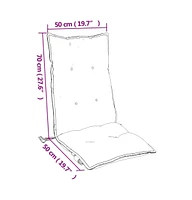 Highback Chair Cushions 2 pcs Light Blue Oxford Fabric