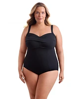 ShapeSolver Sport by Mimi Flamingo Twist Bra Tank One Piece Swimsuit