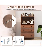 Modern Storage Dresser with Anti-toppling Device