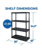Gracious Living Xl 4 Shelves Knect-a-Shelf Ventilated Heavy Duty Shelving Unit