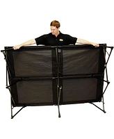 Kamp-Rite Double Kwik Cot Quick Setup 2 Person Sleeping Bed w/ Carry Bag, Black