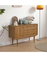 Modern Sideboard/Buffet with 3D Edge Design for Stylish Storage